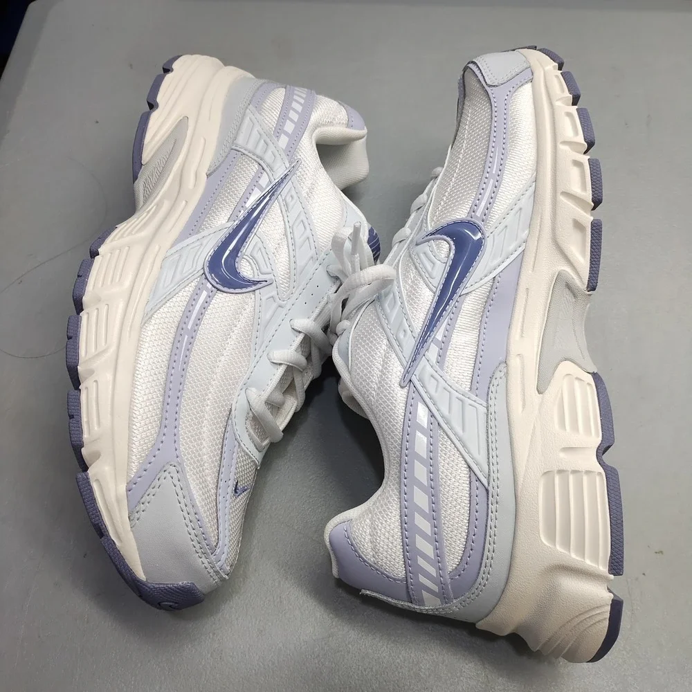 Nike Initiator Sneakers Womens 10 White Blue Athletic Low Top Lace Up IB4339-121